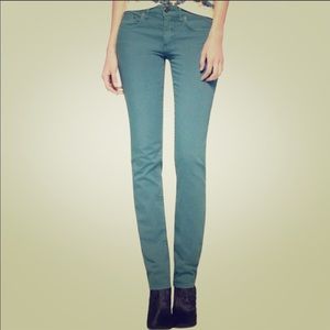 Tory Burch Super Skinny Jean in Blue Green sz 29